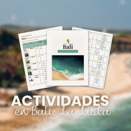 Todas las actividades para hacer en Bali